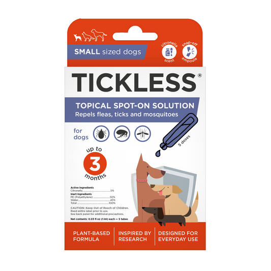 Tickless 3 months Natural Topical Spot-on Solution for dogs (S size) - Sold in pack of 12